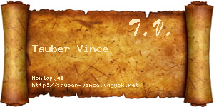Tauber Vince névjegykártya