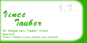 vince tauber business card
